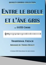 Entre le boeuf et l'ane gris SATB choral sheet music cover